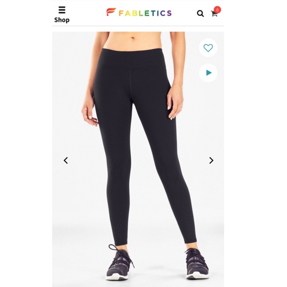 Fabletics Pants - Fabletics Mid Rise Powerhold Leggings M Black